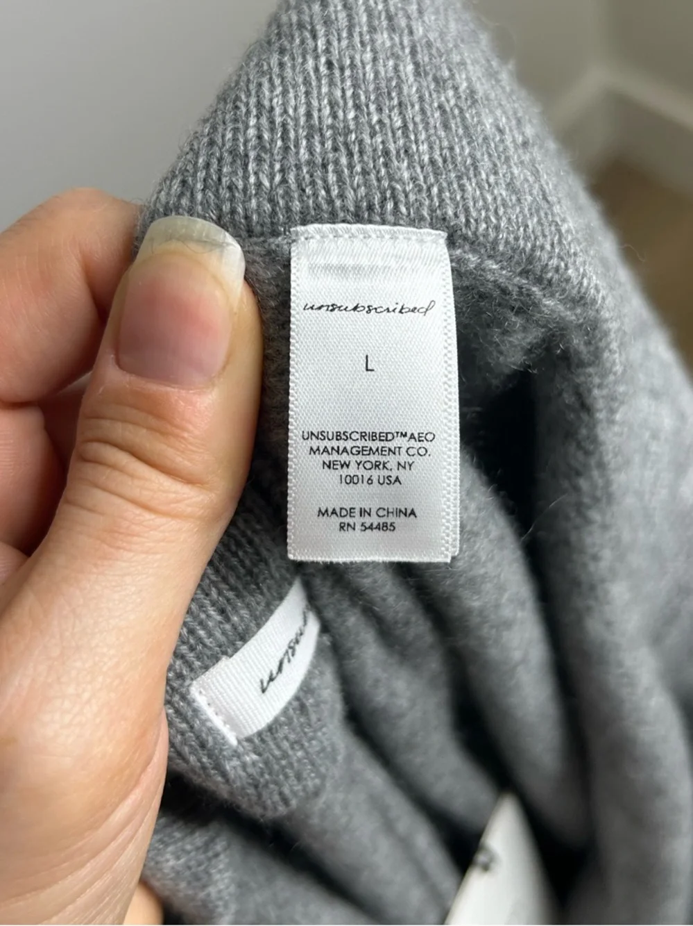 NWT Unsubscribed 100% Cashmere Gray Jogger Sweater Pant Relaxed Fit - Picture 15 of 16